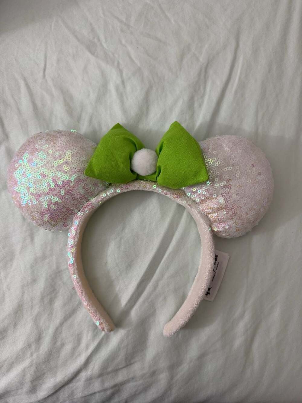 Disney Parks Tinker Bell Sequin Ear Headband for Adults